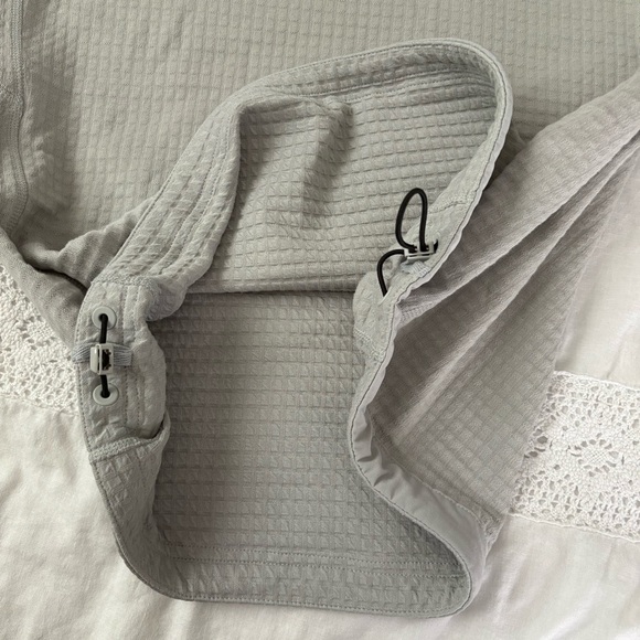 Adidas x Reigning Champ SMALL Hoodie Womens Gray Waffle cowl neck sweatshirt - Picture 6 of 10